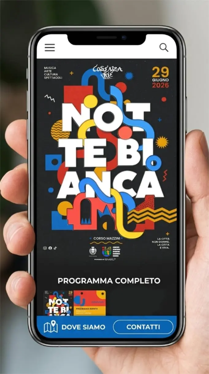 Landing page dell’evento Notte Bianca
