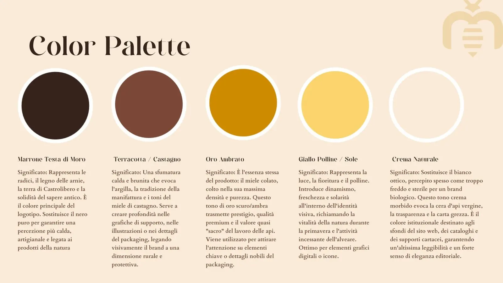 Palette colori del brand Huma