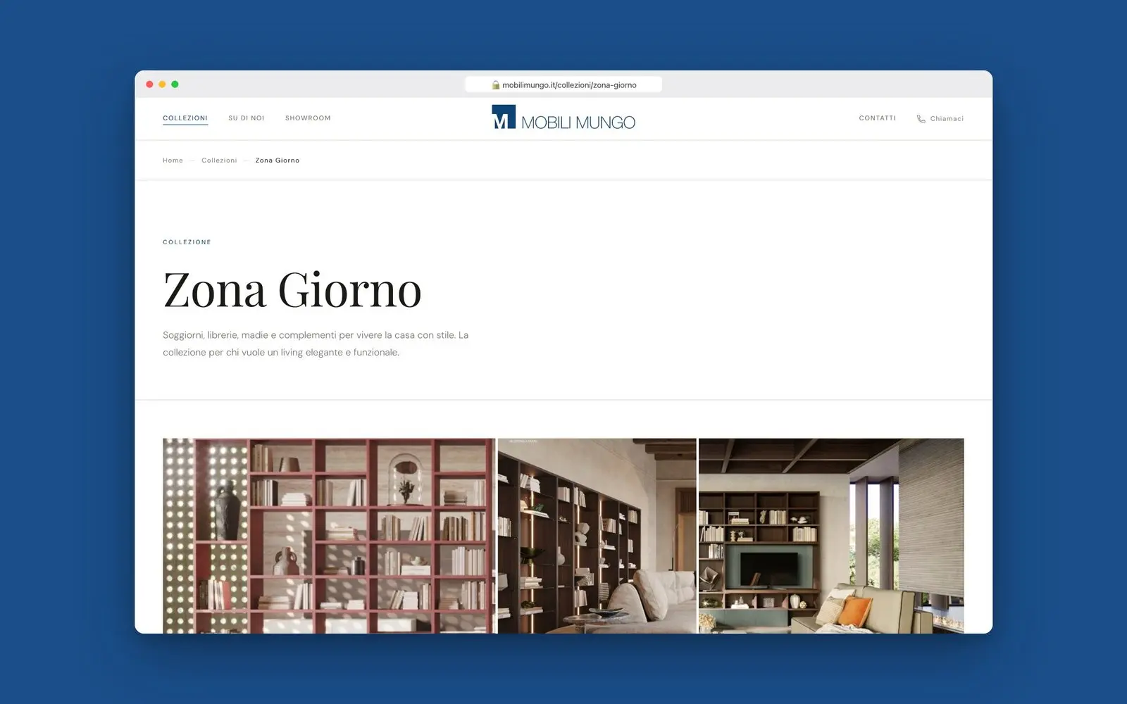 Pagina della collezione Zona Giorno di Mobili Mungo