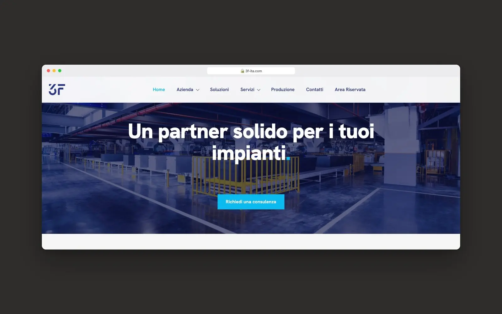 Call to action «Un partner solido per i tuoi impianti»